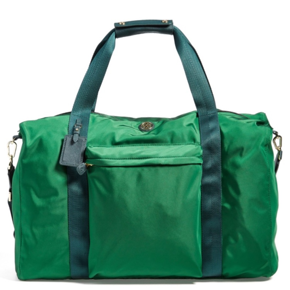 Tory Burch Travel Nylon Duffel Bag in Emerald